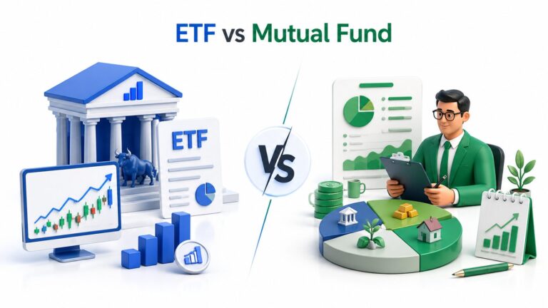 ETF vs Mutual Fund comparison showing the differences between two popular investment options