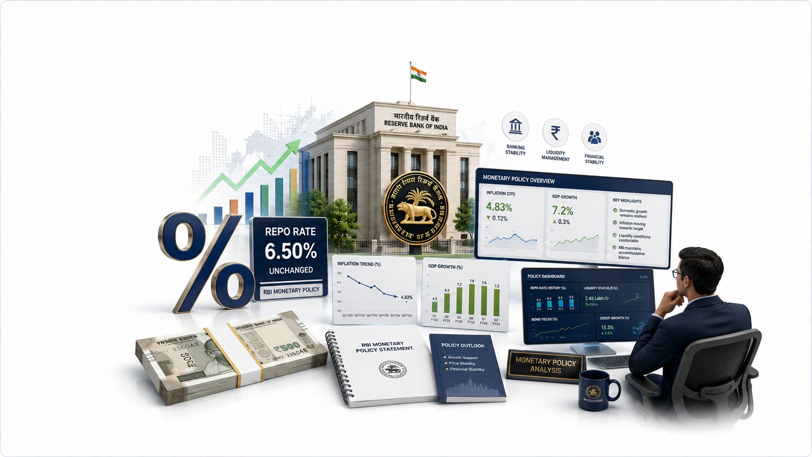 RBI Holds Repo Rate at 5.25% as Inflation Risks Rise; MPC Stays Data-Dependent