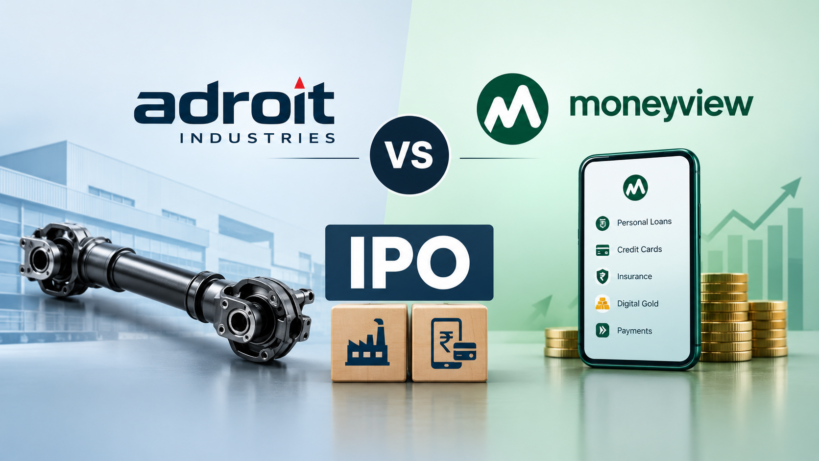 Adroit Industries vs Moneyview IPO: Key Differences, Financials and Risks